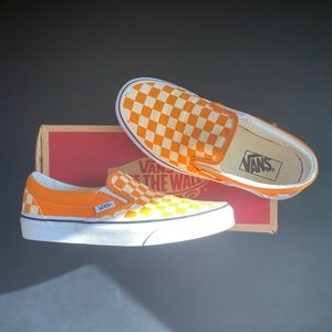 Vans Slip - On ‘Dark Cheddar Checkerboard’ 🍑 (GS)